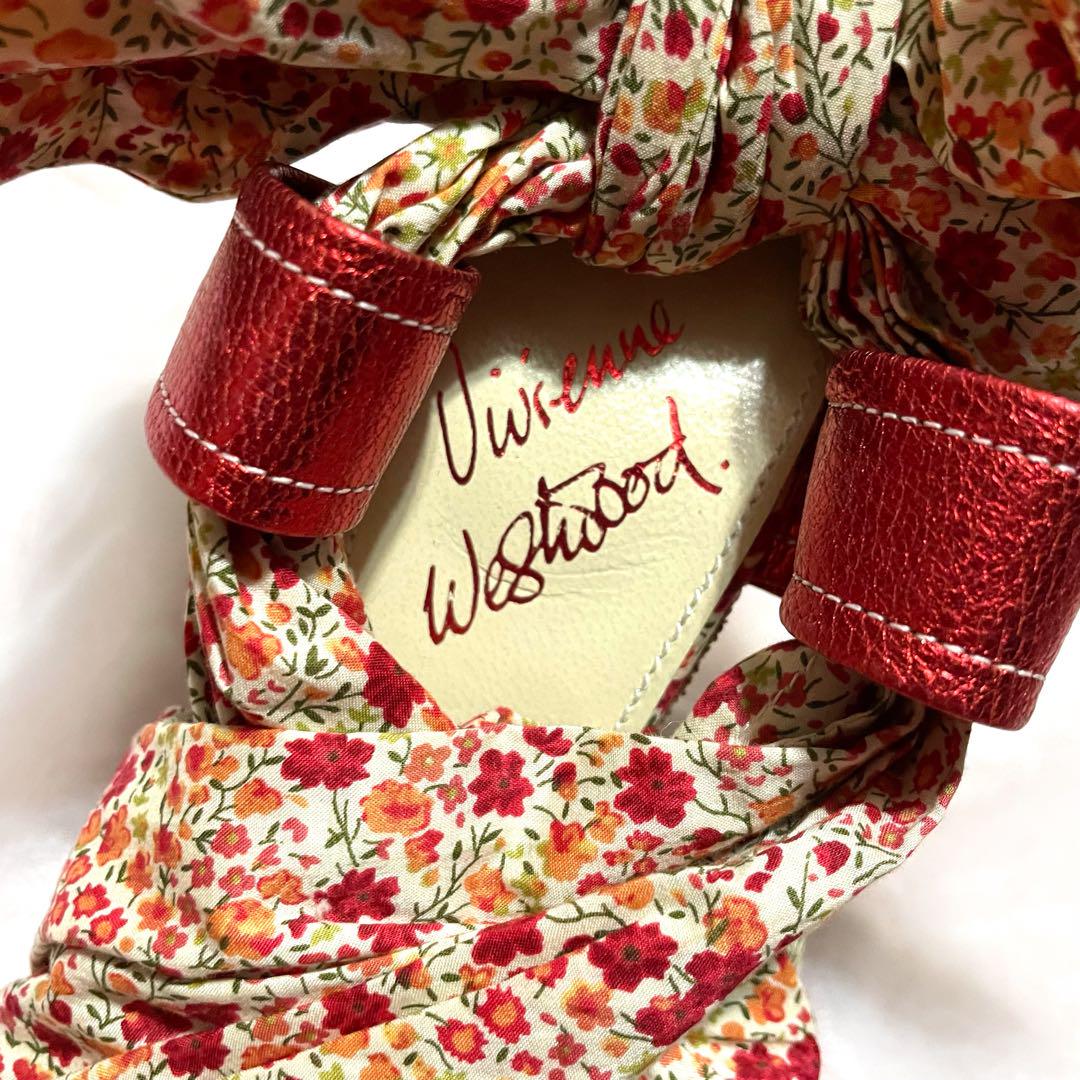 vivienne westwood 小花柄 コットン リボン サンダル vivienne westwood 小花柄 コットン リボン サンダル