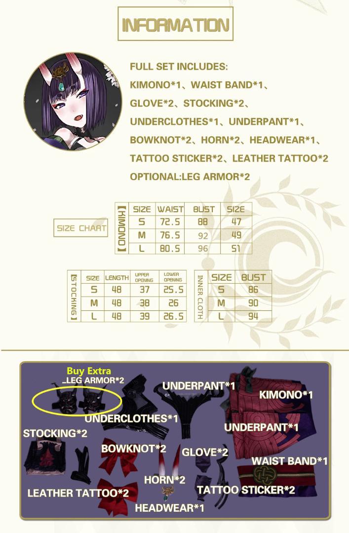 定番HOT Fate 酒呑童子 S ウィッグ付き zsquE-m72210843505 Grand Order 豊富な高品質