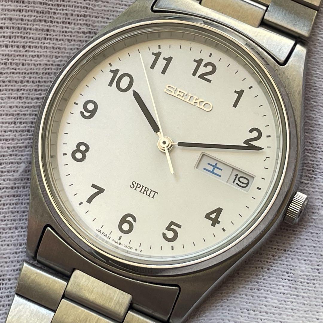 SEIKO spirit 7N48-7A00 メンズ 腕時計 【動作確認済み】 SEIKO SPIRIT 7N48-7A00 QUARTZ 10 BAR - メルカリ