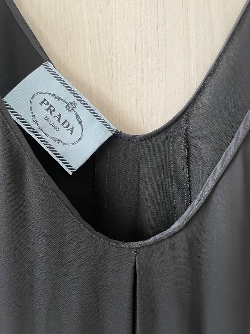 希少 PRADA 上質 ノースリーブ サマー ワンピース 38 PRADA プラダ ノースリーブワンピース38】 - メルカリ