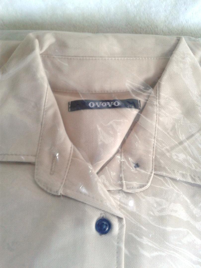 【未開封新品】OVoVO ロング丈長袖シャツワンピース ベージュ