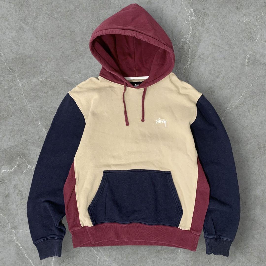 Stussy ステューシー マルチカラーパーカー リバースウィーブL①