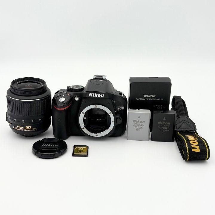 Nikon D5200 レンズ付セット 美品】Nikon D5200 標準レンズセット ⭐ショット数約3000