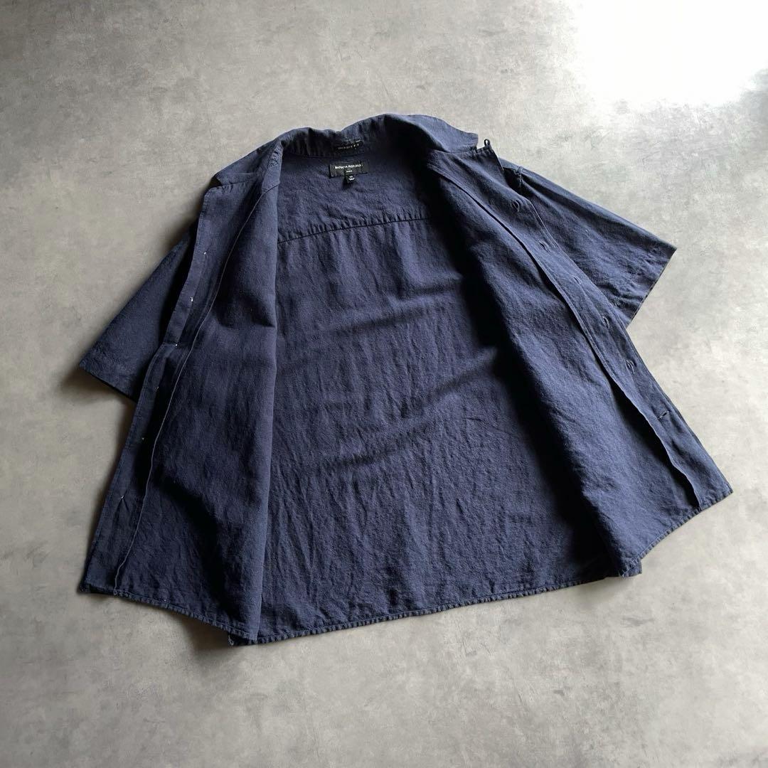 00s Banana Republic リネン オープンカラーシャツ 短丈 開襟