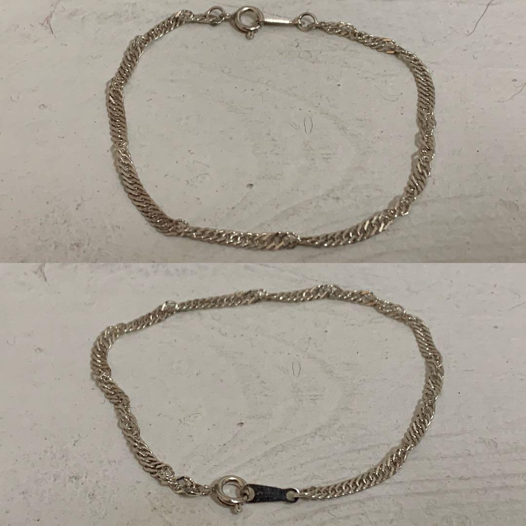 VINTAGE ヴィンテージ SILVER925 チェーンブレスレット シルバー VINTAGE ヴィンテージ SILVER925 チェーンブレスレット シルバー