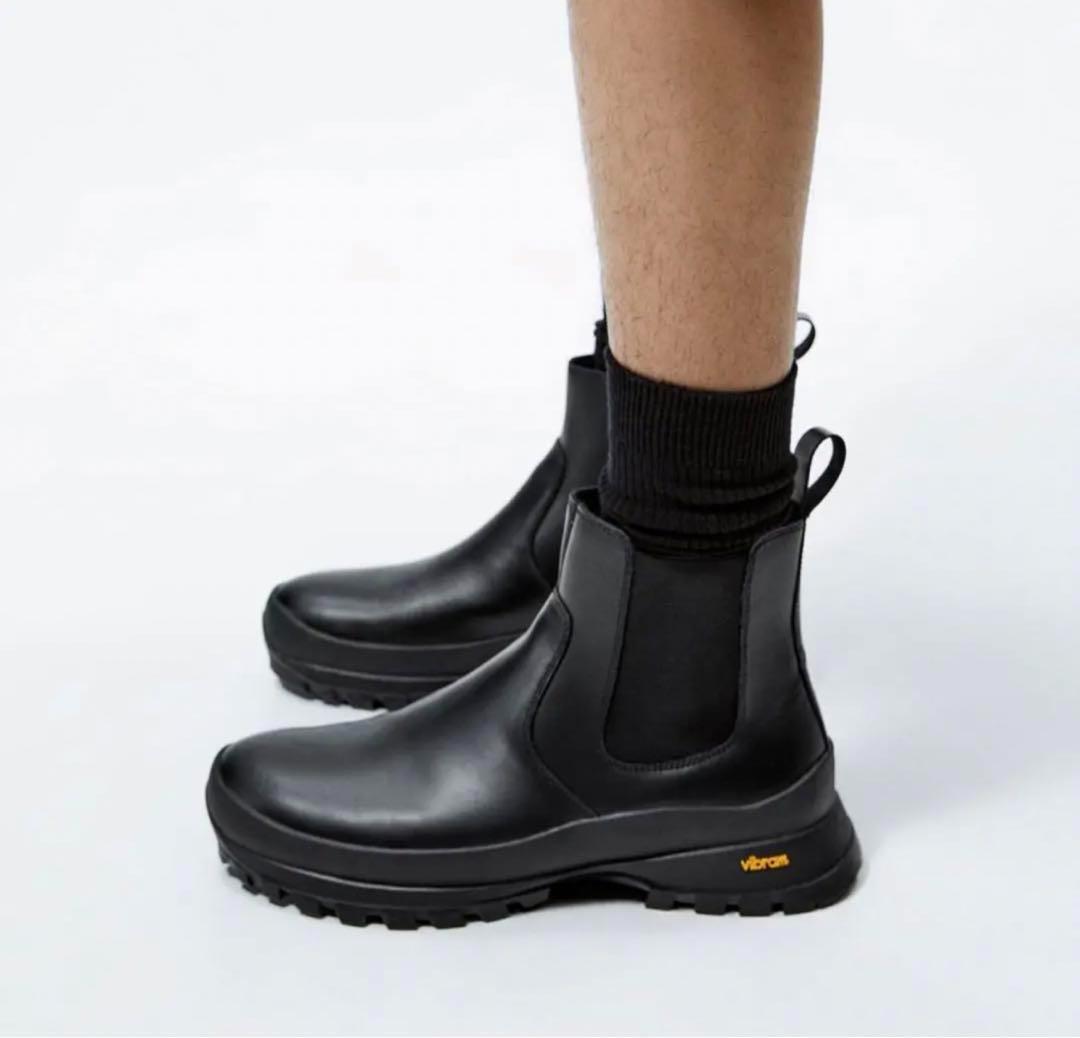 新品ZARA　Vibram　レザーチェルシーアンクルブーツ　サイズ43