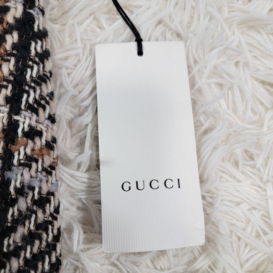未使用 GUCCI スカート Aライン ダブルGG マーモント ツイード