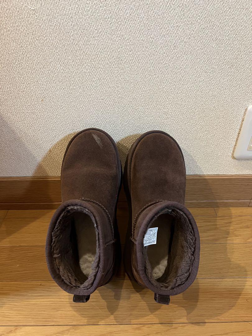 UGG ブラウン スエード ショートブーツ 厚底