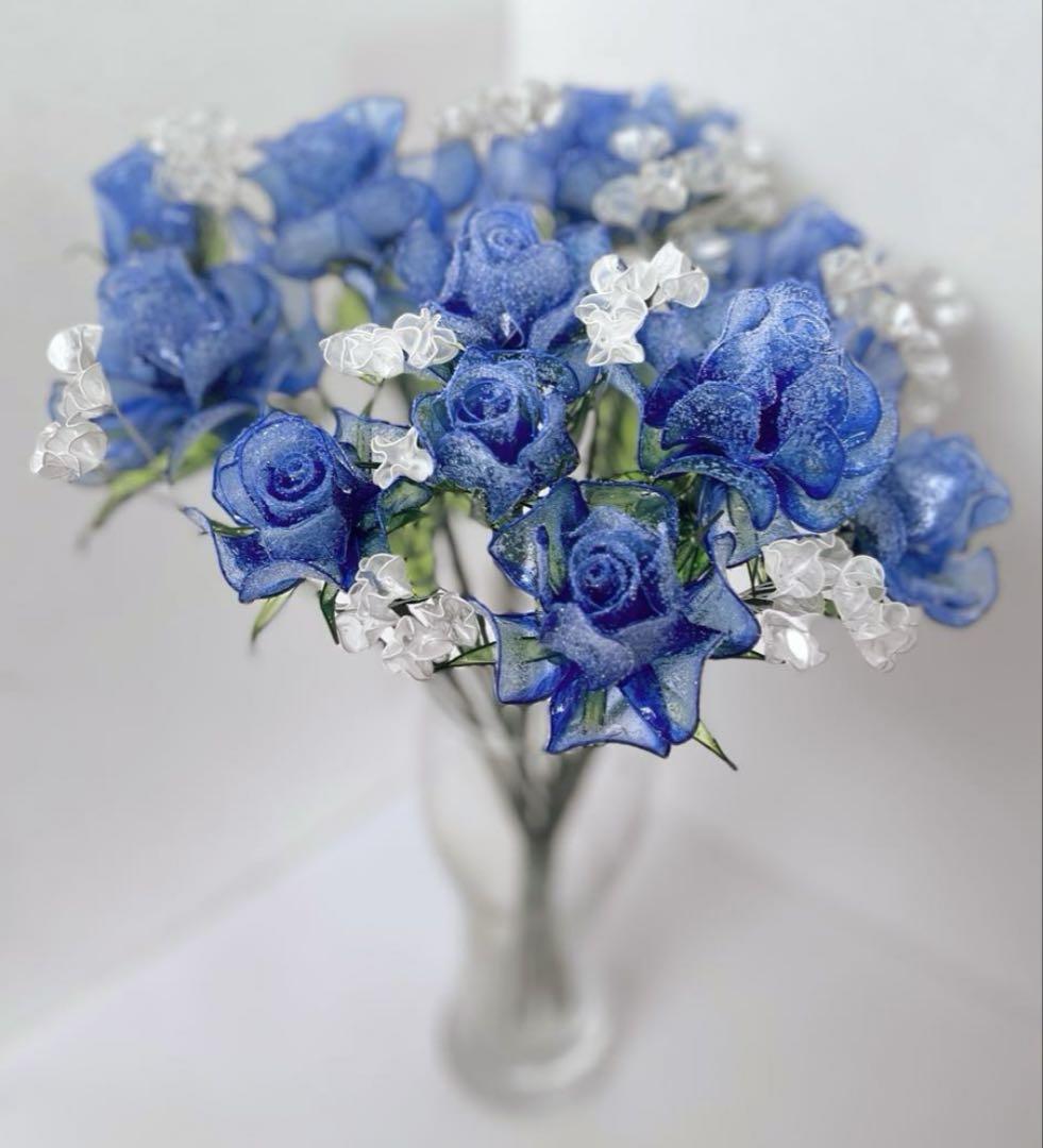 アメリカンフラワー　ディップフラワーNO、161（薔薇・かすみ草）