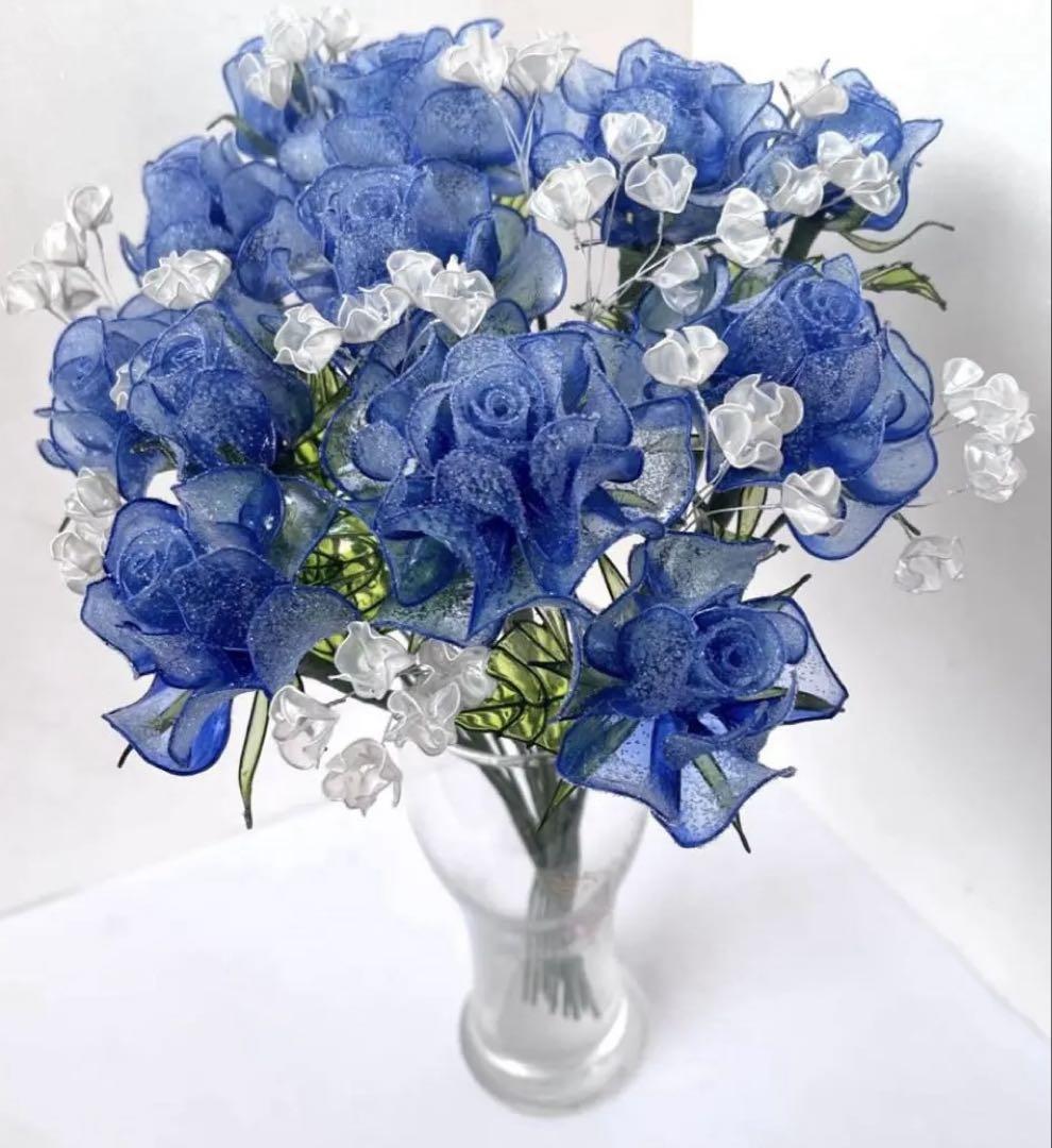 アメリカンフラワー　ディップフラワーNO、161（薔薇・かすみ草）