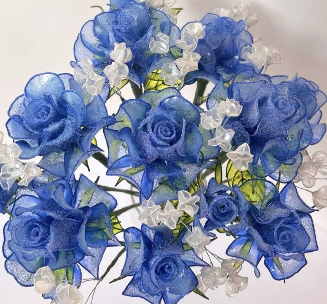 アメリカンフラワー　ディップフラワーNO、161（薔薇・かすみ草）