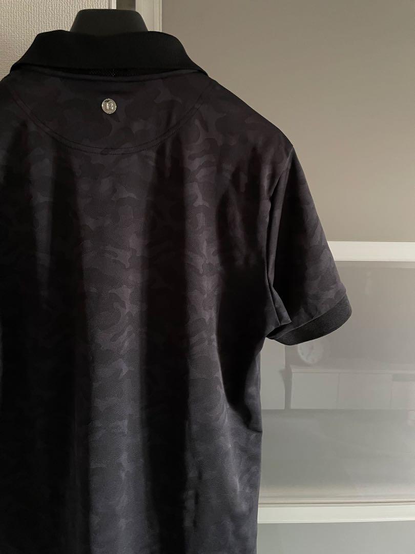 BRIEFING GOLF CAMO JQ POLO BLACK ポロシャツ L