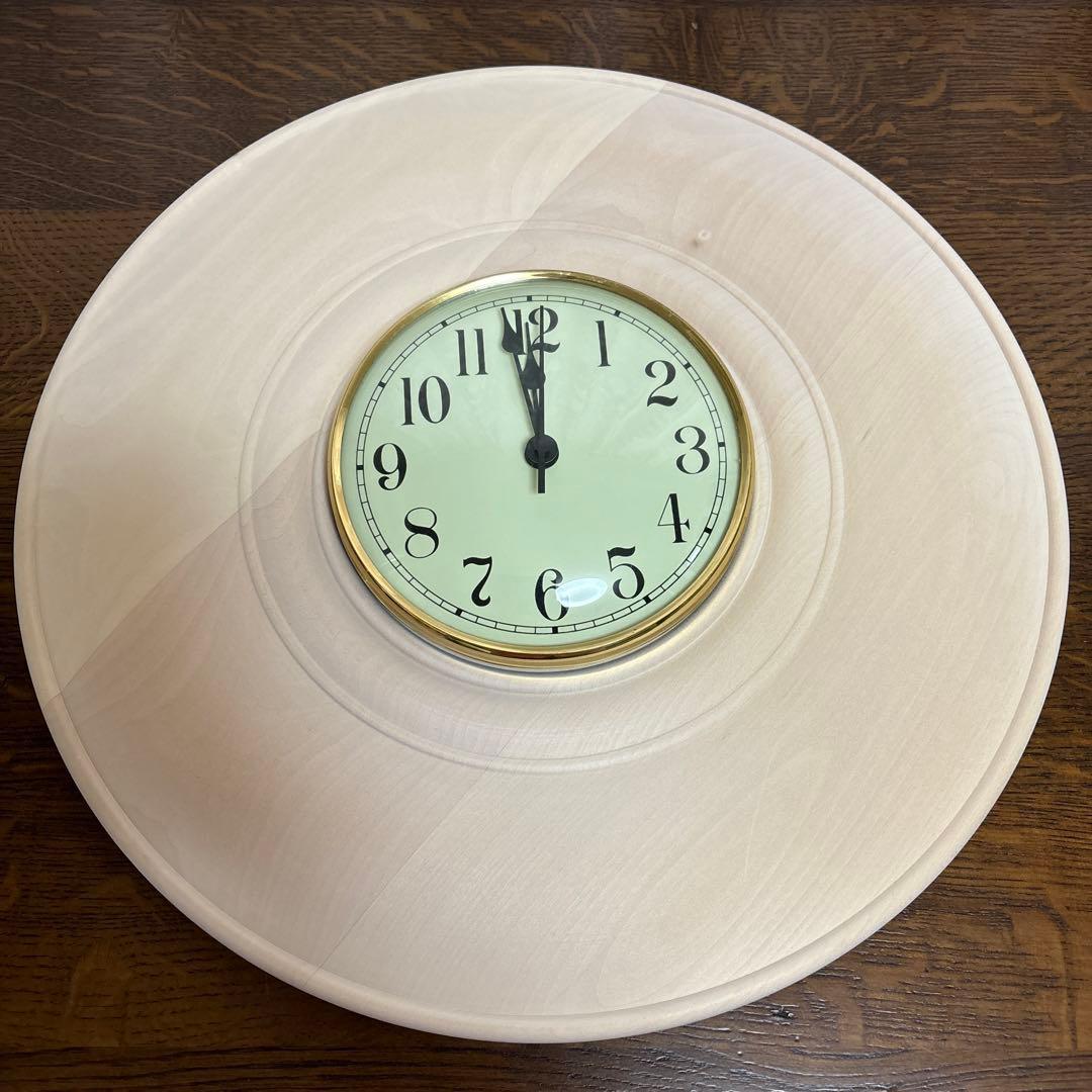 トールペイント 白木 時計 プレート