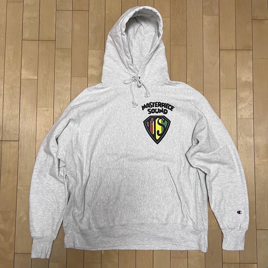美品 MASTERPIECESOUND LOGO HOODIE SIL GRY