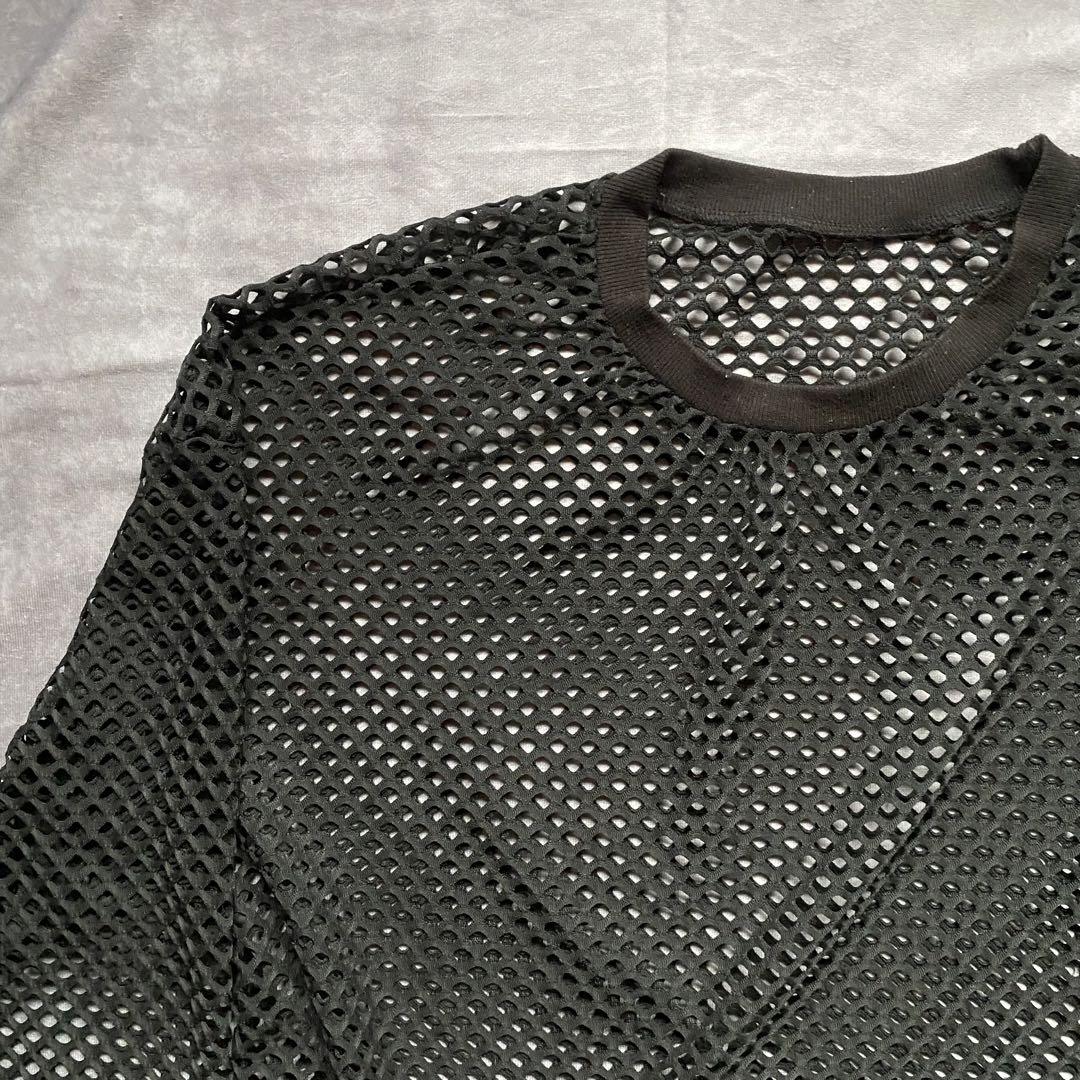 トップス see through mesh long sleeve