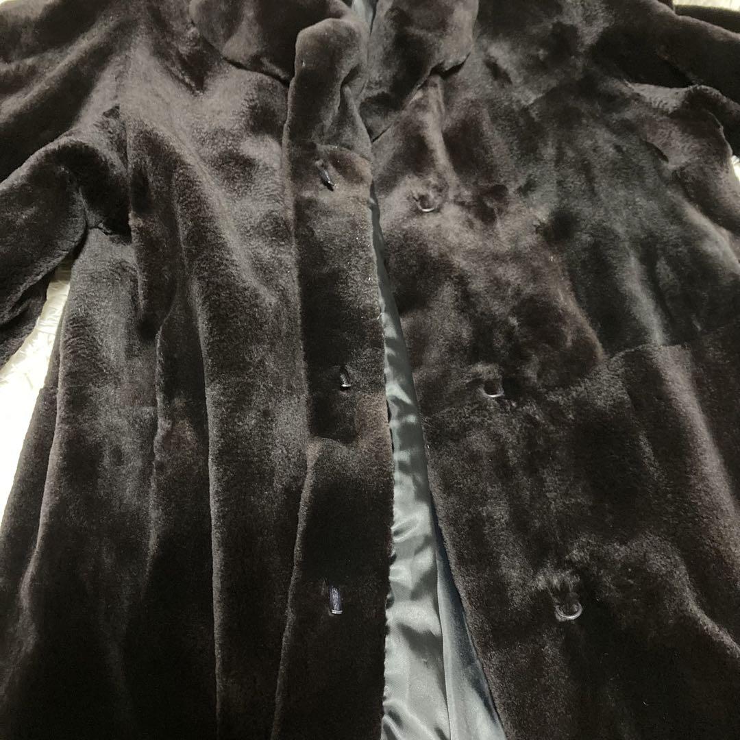 【美品】 ピエールバルマン サガミンク ミンクコート ダークブラウン F ✨pierre balmain✨ 高級ミンクファーコート サガミンク