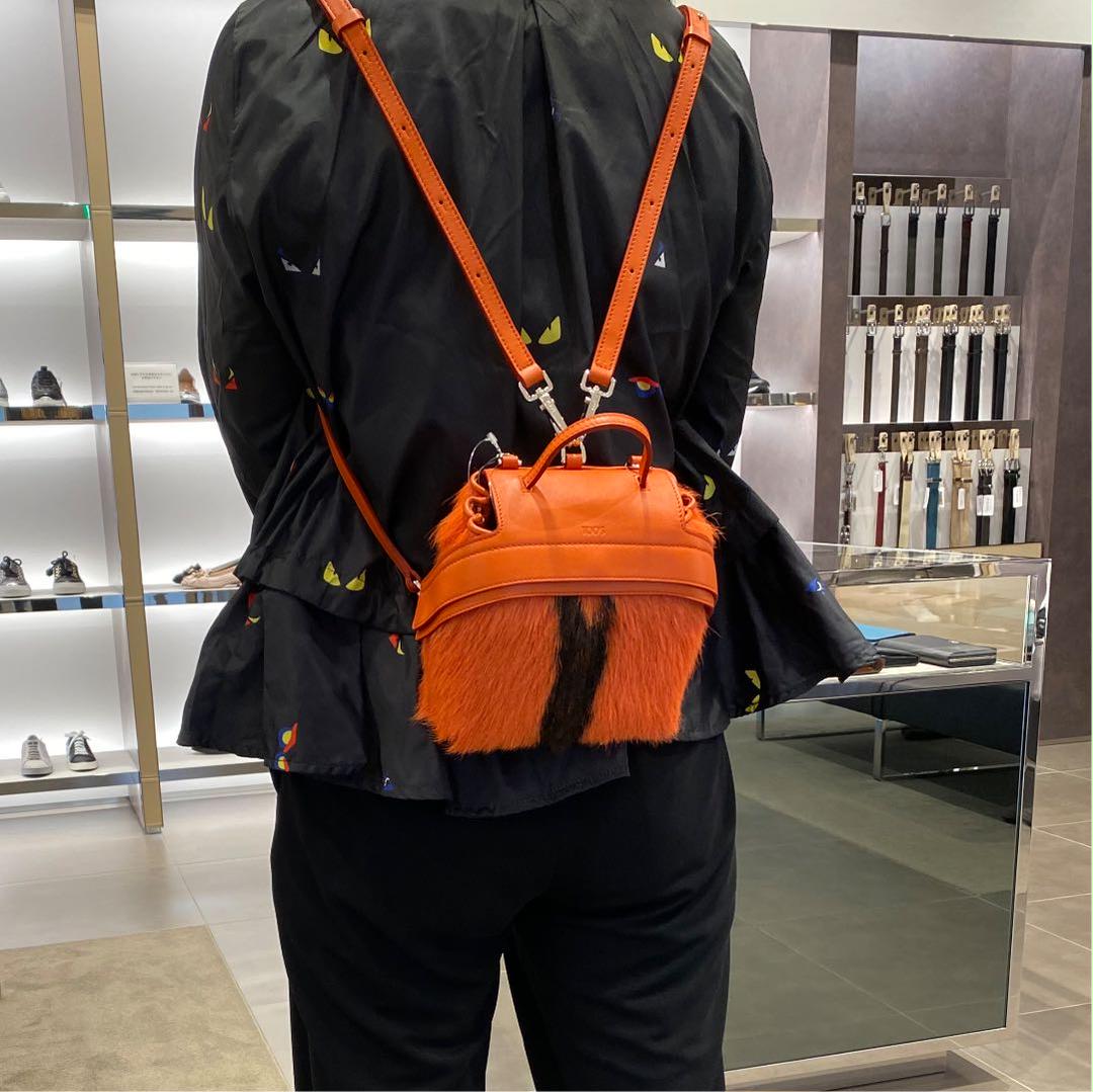 ファッショ 希少TODS オレンジ ミンク YAozX-m72240531385 トッズ人気ウェーブバッグミニ までの