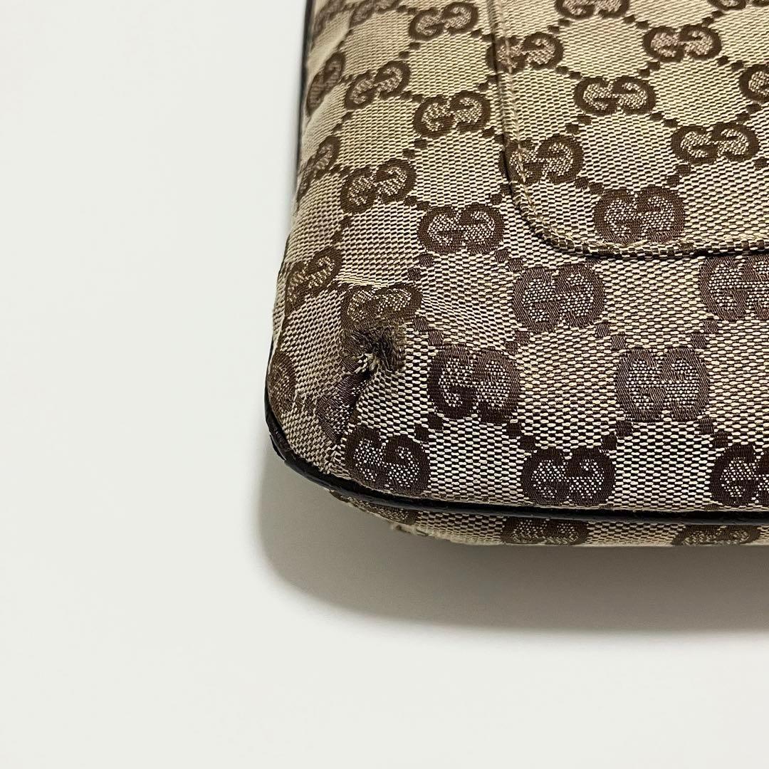 GUCCI キャンバス  ベージュ ショルダーバッグ