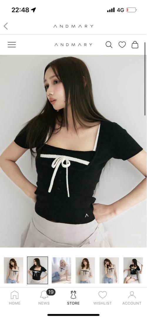 andmary Candice ribbon bare tops black