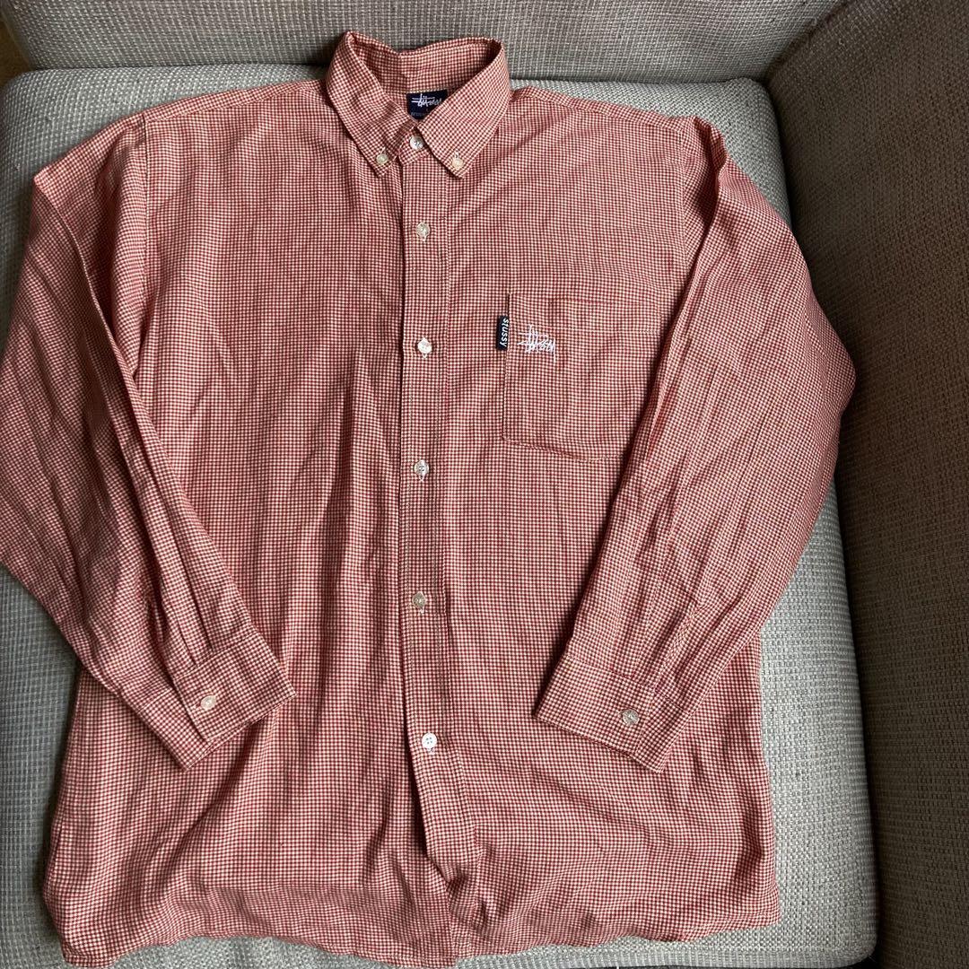 【希少】90s OLD STUSSY ボタンダウンシャツ Lサイズ