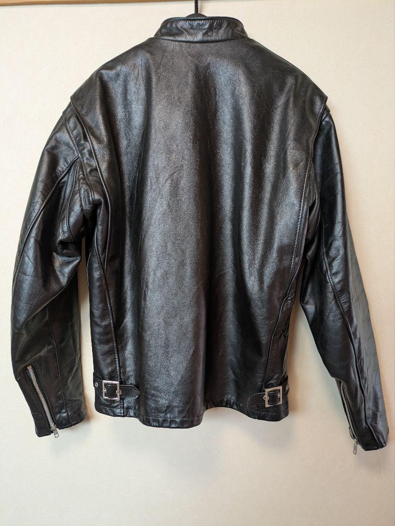 Schott ブラック シングルライダースジャケット