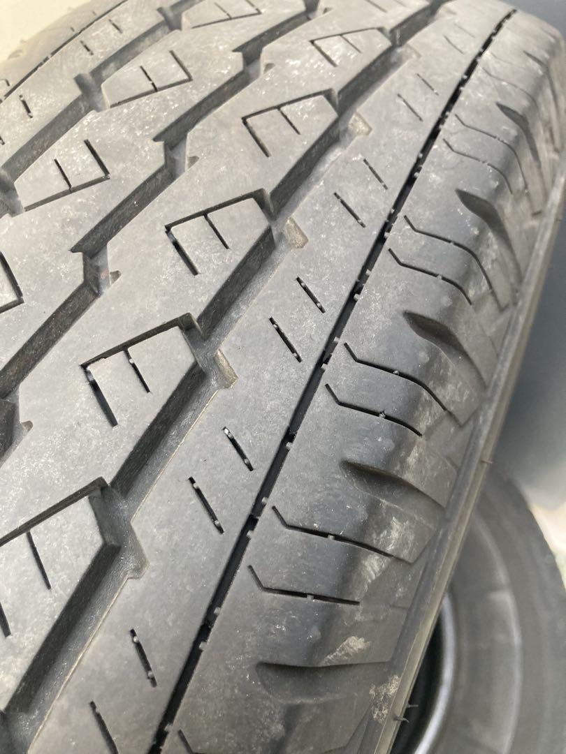②ブリヂストン　V600 195/80R15 バリ溝！送料無料！夏タイヤ2本
