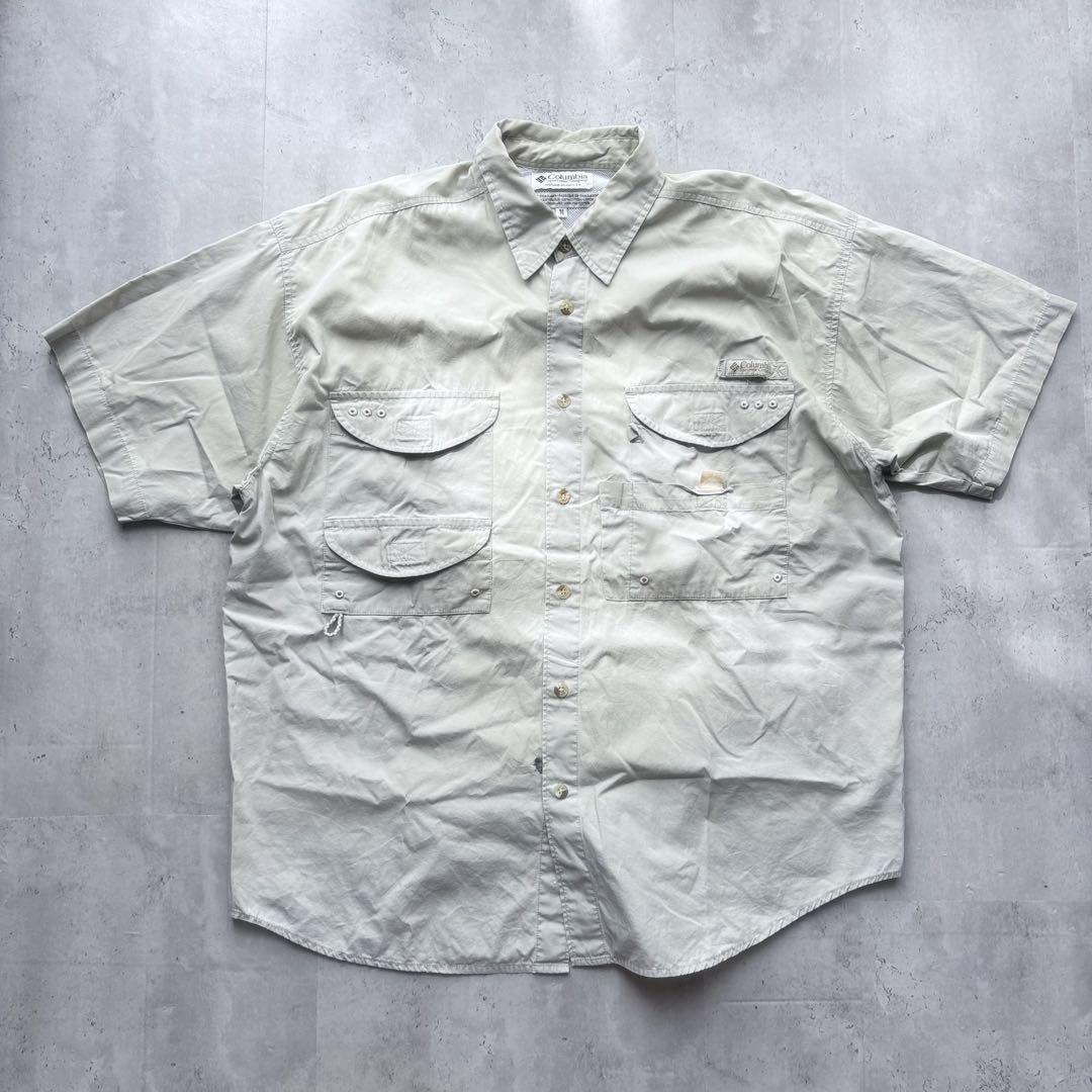 Columbia】PFG コットンフィッシングシャツ ベージュ M - メルカリ