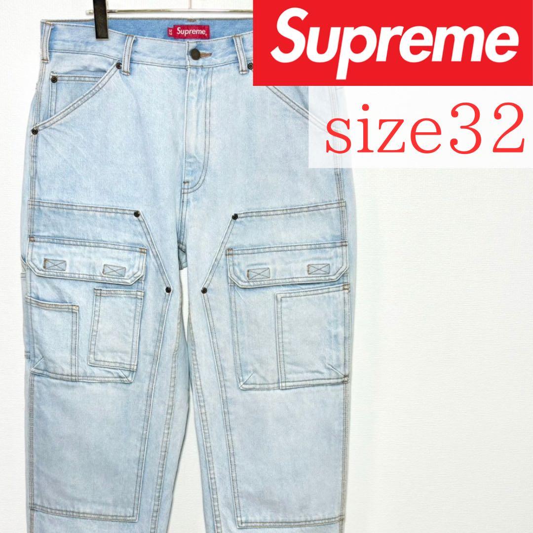Supreme ダブルニーペインターパンツ ウォッシュドブルー size32M SUPREME