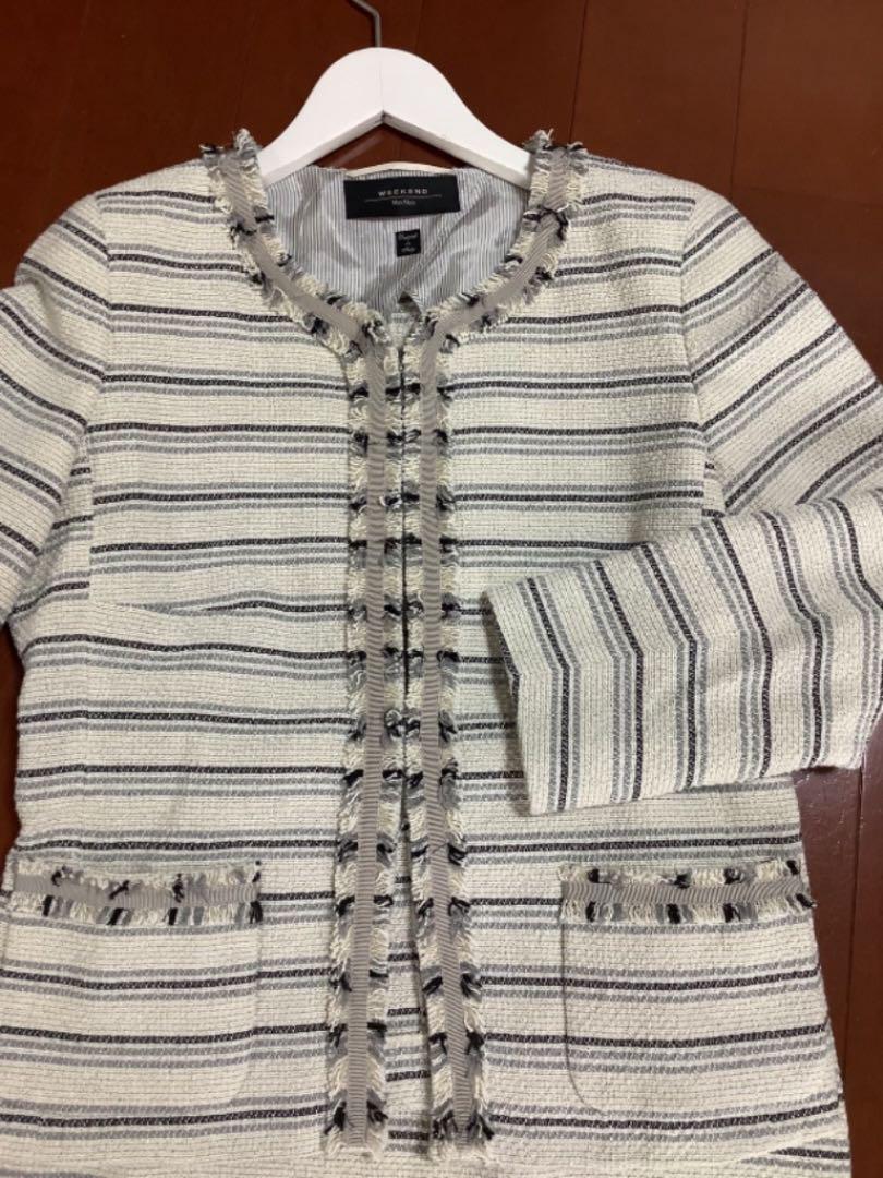 再入荷新品 MaxMara スカート セット 未使用 Ke54X-m72251780377 マックスマーラ ノーカラージャケット HOT限定セール