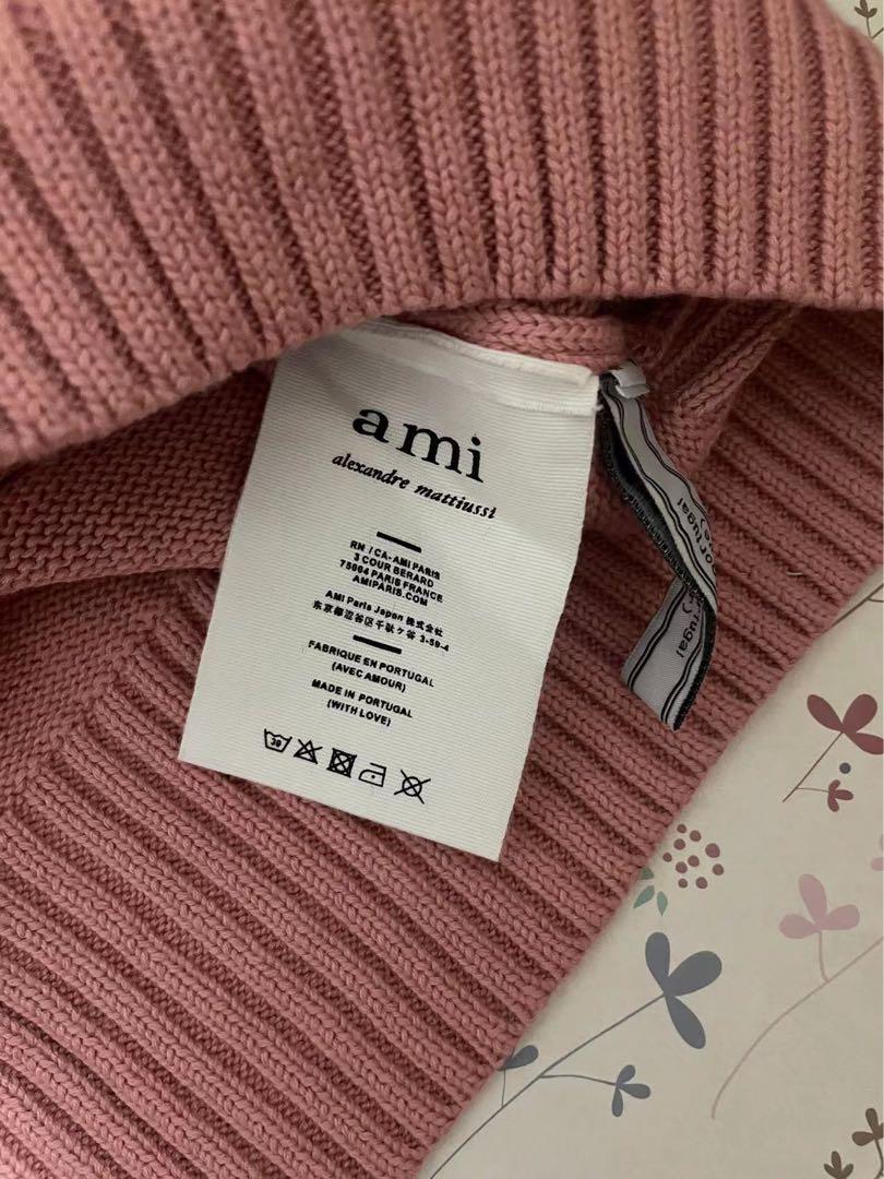 未使用 amiparis アミパリス ニット ロゴクルーネックセーター M