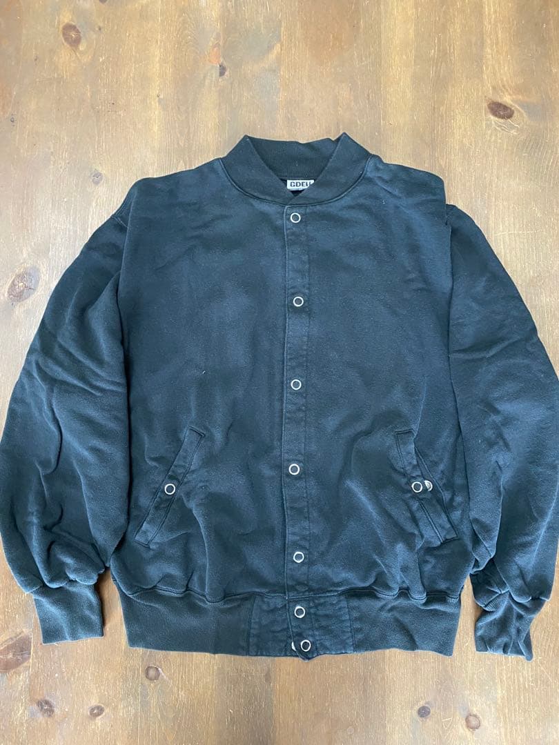 グットイナフ スウェットブルゾン ブラックM GOOD ENOUGH