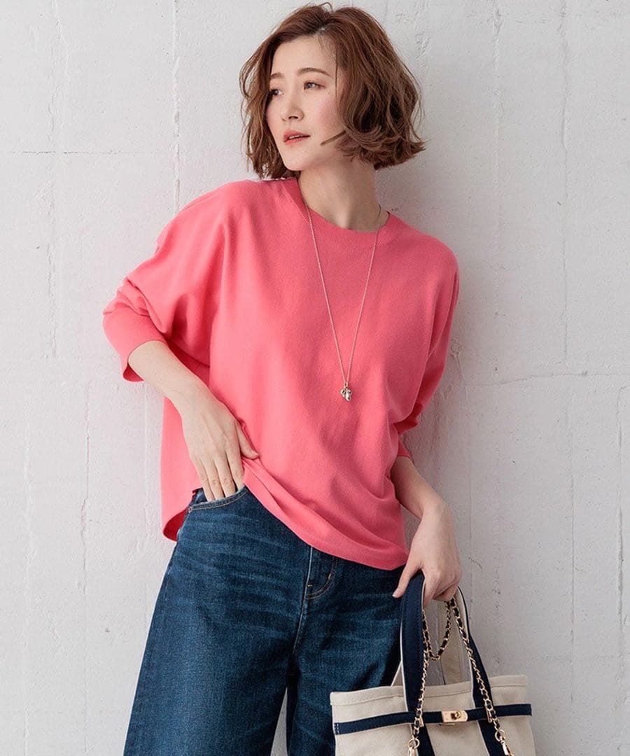 定価17390円！新品　23区【洗える】コンフォートストレッチ ドルマン ニット