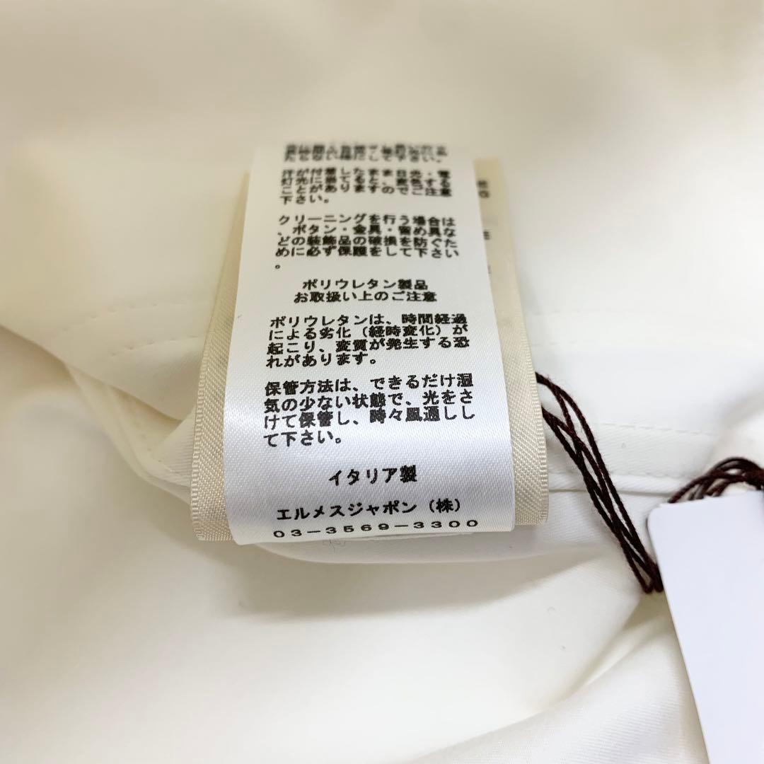 未使用 エルメス コットン シャツワンピース 半袖 ジッパー ベルト付き 未使用 エルメス コットン シャツワンピース 半袖 ジッパー ベルト付き