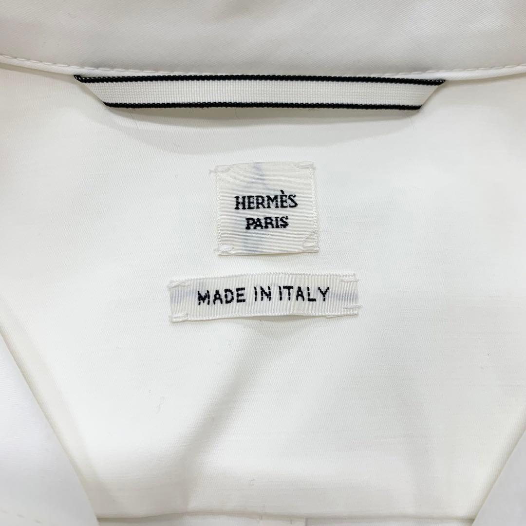 未使用 エルメス コットン シャツワンピース 半袖 ジッパー ベルト付き 未使用 エルメス コットン シャツワンピース 半袖 ジッパー ベルト付き