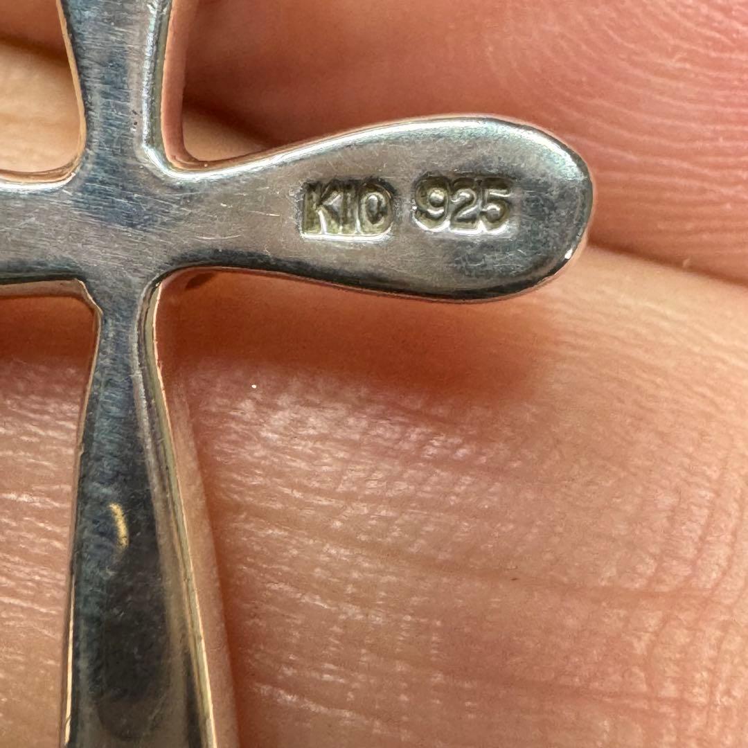 【k10×silver925】クロスネックレス ペンダントトップ