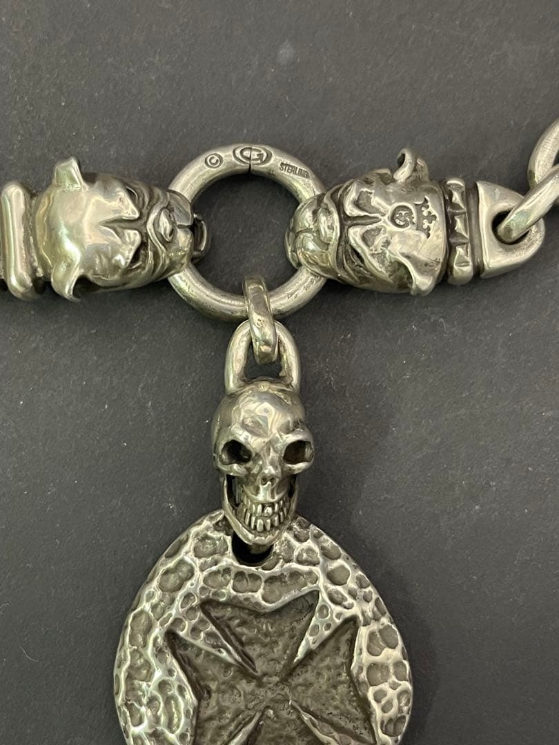 gaboratory ネックレス　ブルドッグ　スカル　ブロブペンダント