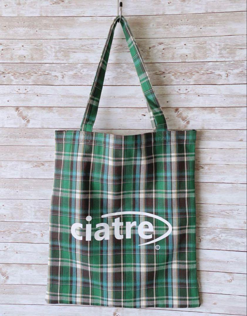ciatre シアター チェック トートバッグ グリーン - メルカリ