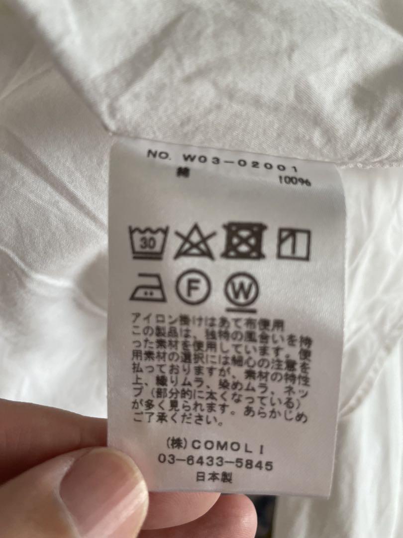 COMOLI コモリシャツホワイト長袖 サイズ1