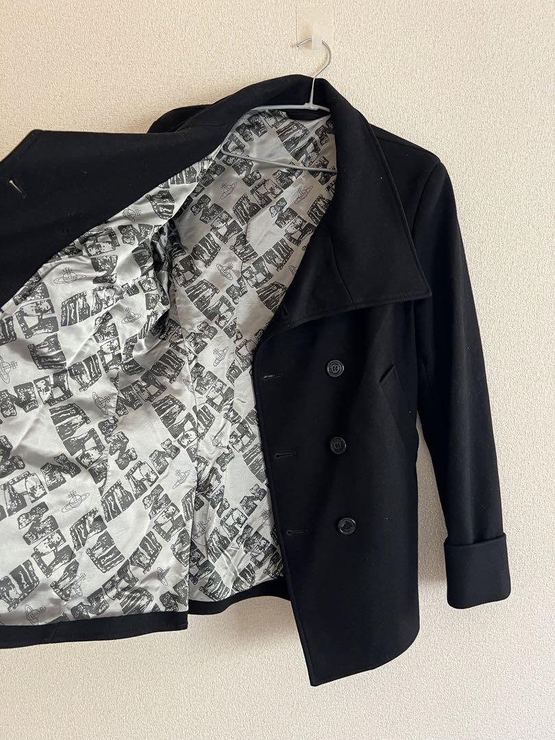 Vivienne Westwood 刺繍入り クロップド丈 トレンチコート Vivienne Westwood ブラック トレンチコート 44 - メルカリ