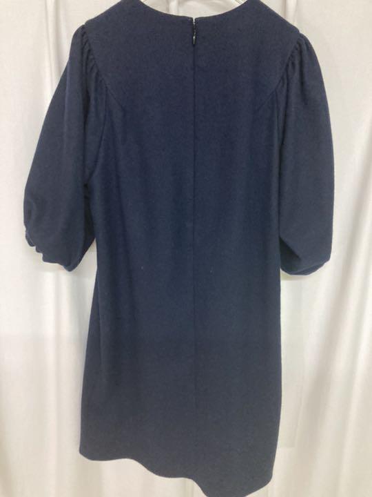 通販在庫 美品 YOKO CHAN パフスリーブワンピース チュニック 濃紺 6m2oa-m72266261388 在庫超歓迎