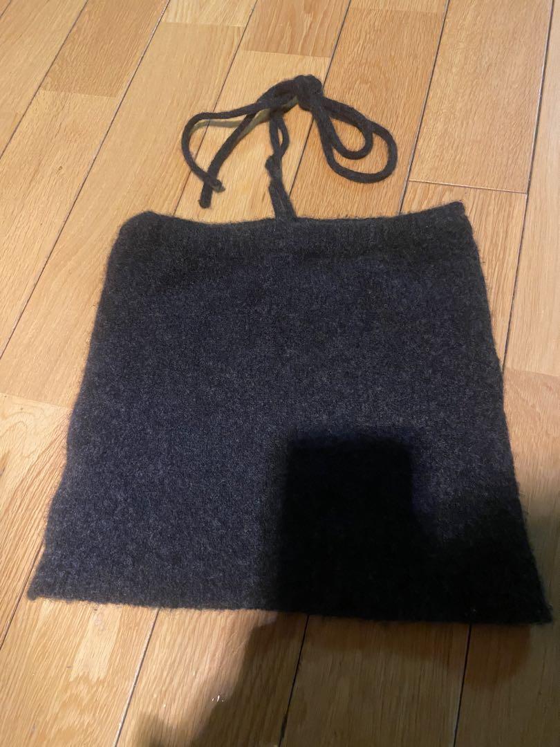 me ISSEY MIYAKE 2way スカート ベアトップ 刺繍 シワ加工（me