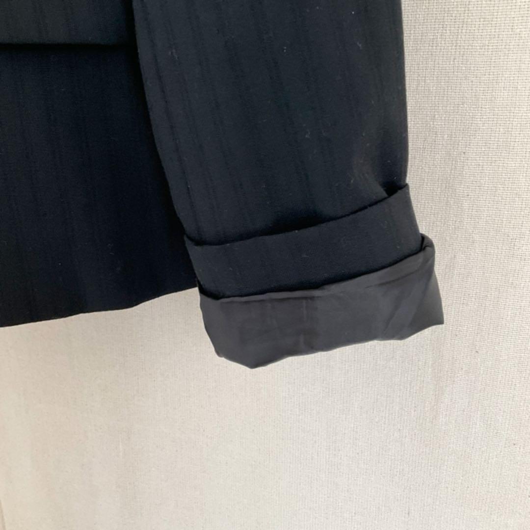 スーツ　ジャケット　パンツ　コムサイズム　ストライプ　ブラック　 S　合服