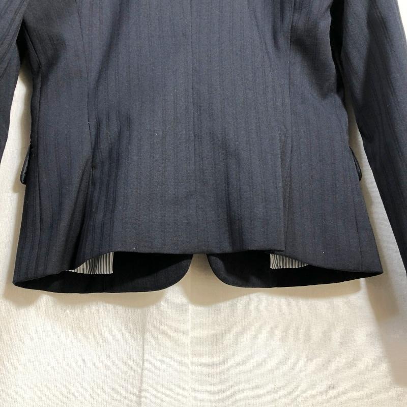 スーツ　ジャケット　パンツ　コムサイズム　ストライプ　ブラック　 S　合服