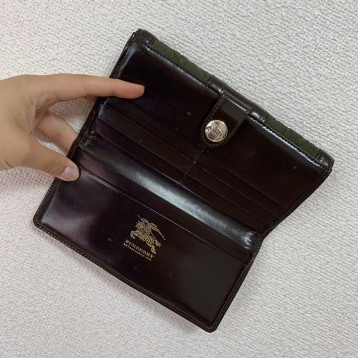 定番格安 美品 キルティング×レザー Wホック 長財布 VuBfT-m72269924197 Burberry バーバリー 国産HOT