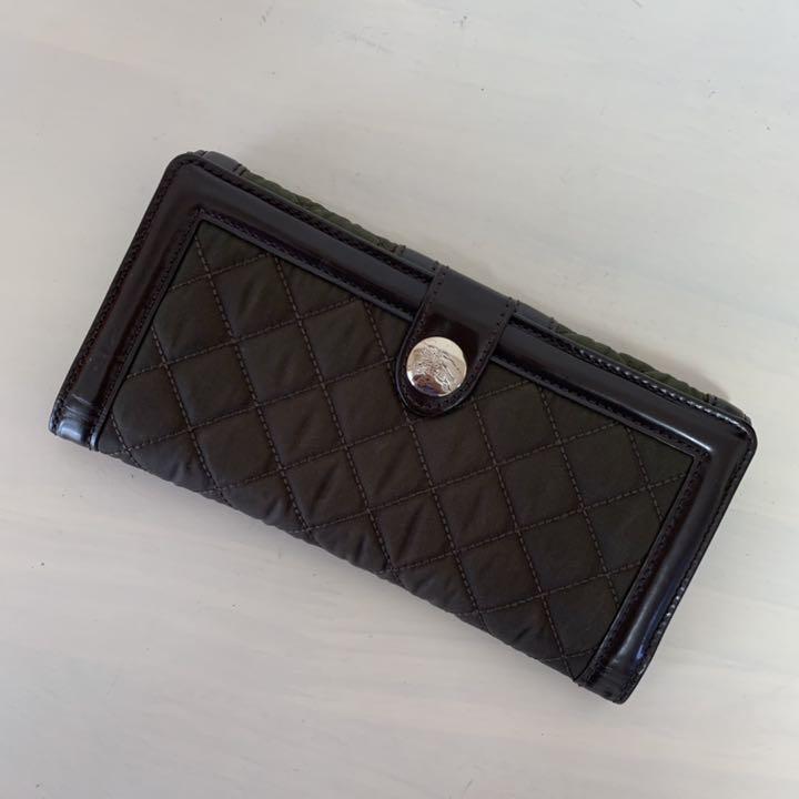 定番格安 美品 キルティング×レザー Wホック 長財布 VuBfT-m72269924197 Burberry バーバリー 国産HOT
