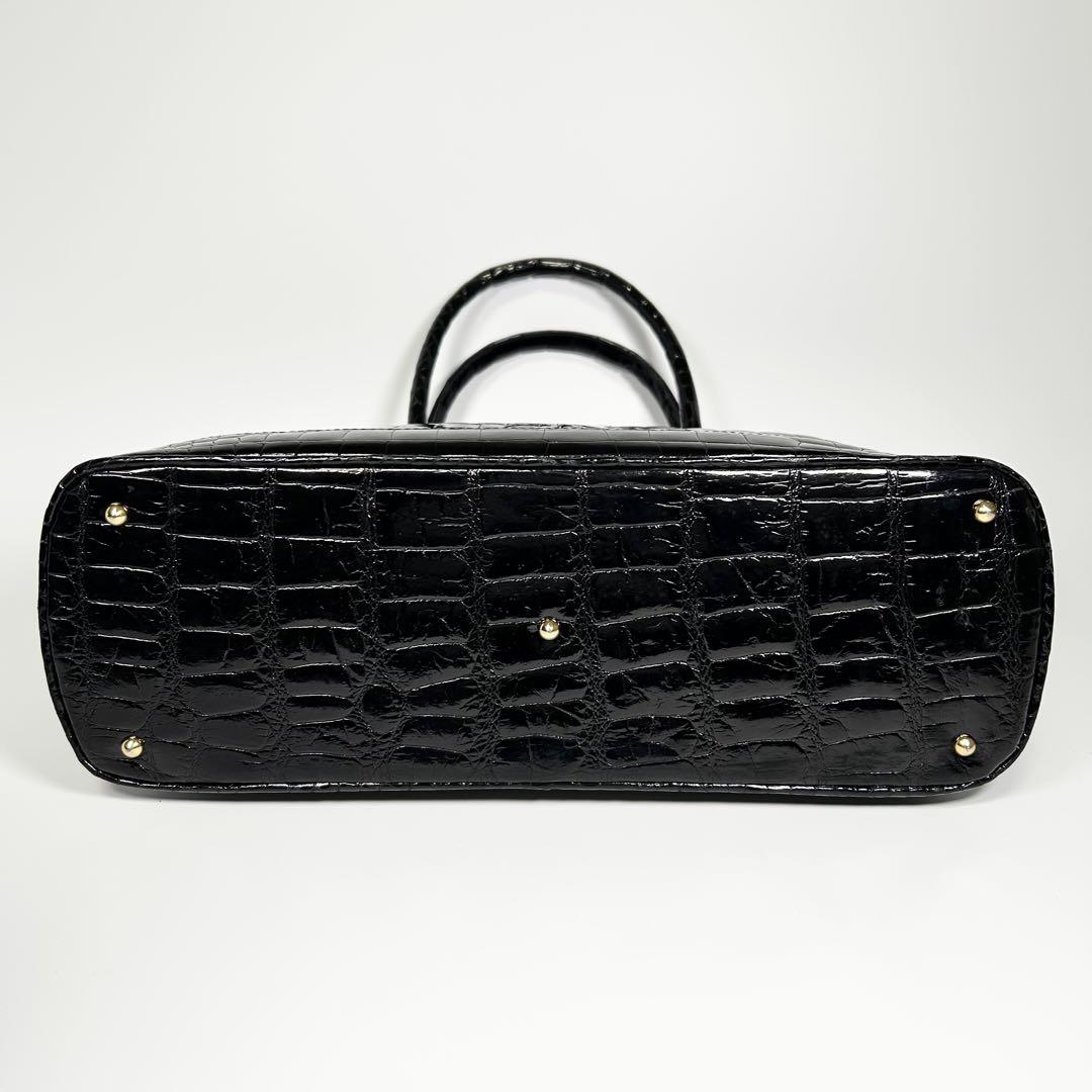 BALLY バリー クロコダイル シャイニング センター取り トートバッグ