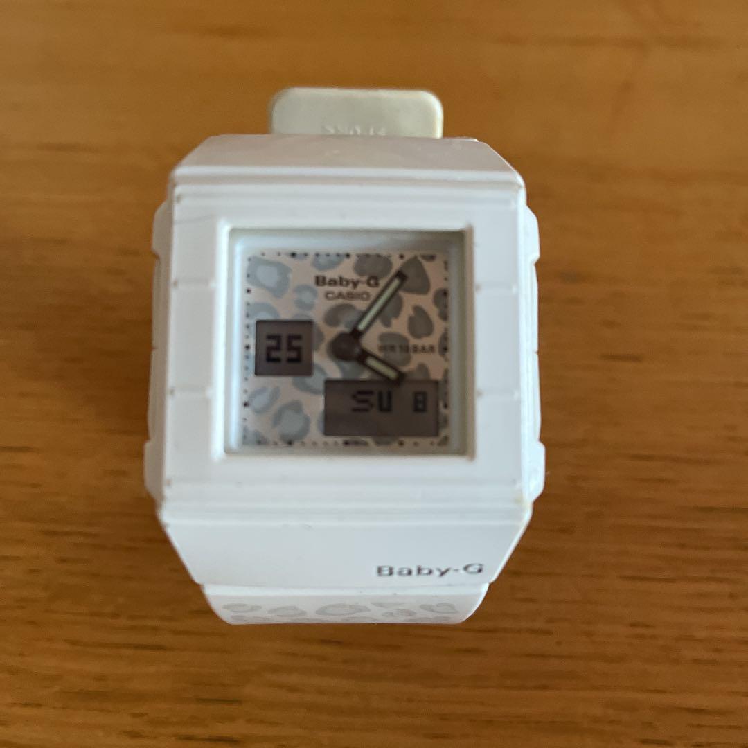 baby-G BGA-200 レオパード ホワイト スクエア ヒョウ柄 難アリ 最安挑戦!