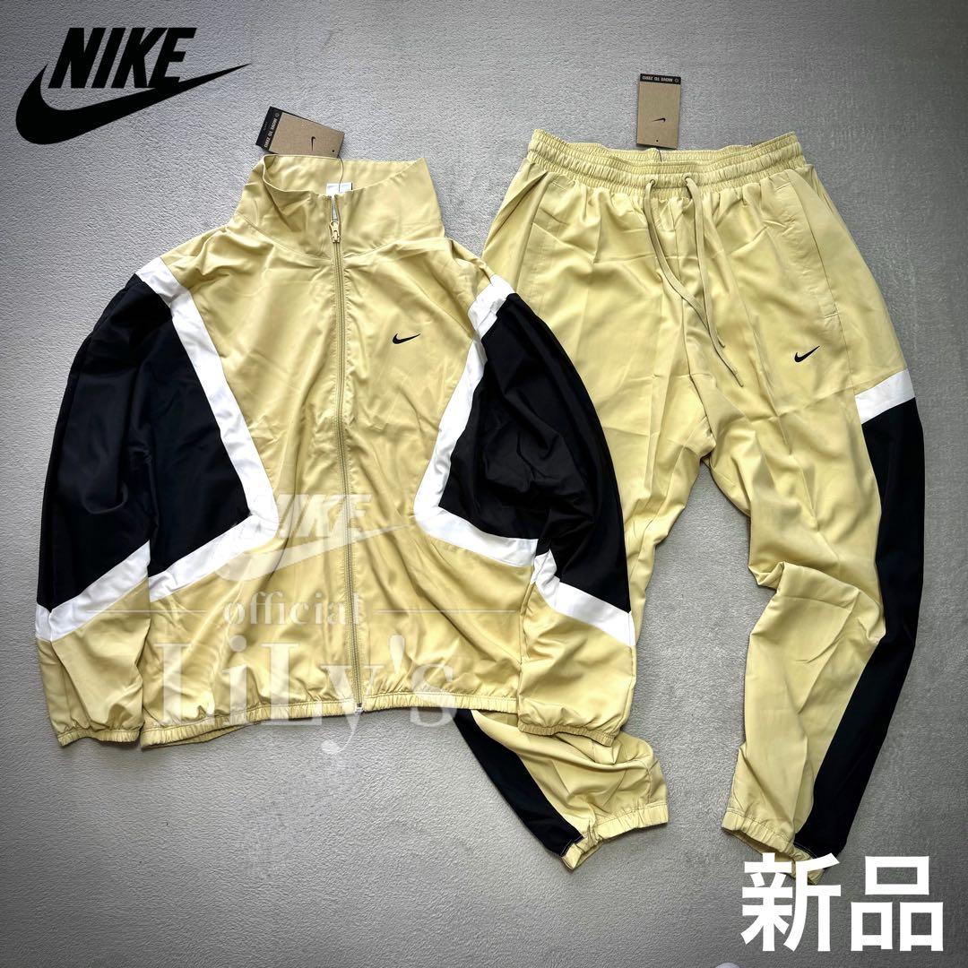 4新品未使用　NIKE上下セットアップ　Ｓサイズ　ウーブン　バスケ　ゴールド