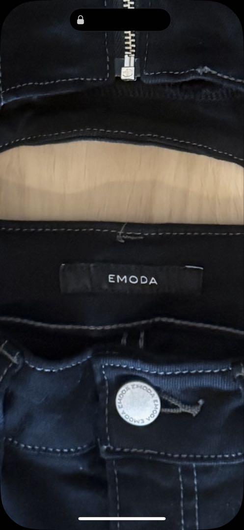 EMODA 3way コルセットハングデニムサロペット ブラック - メルカリ