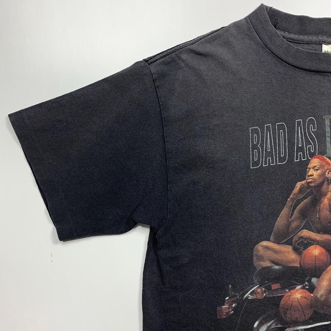 【90s】デニスロッドマン　米国製　Tシャツ　黒　M◆古着ビンテージバンドロック